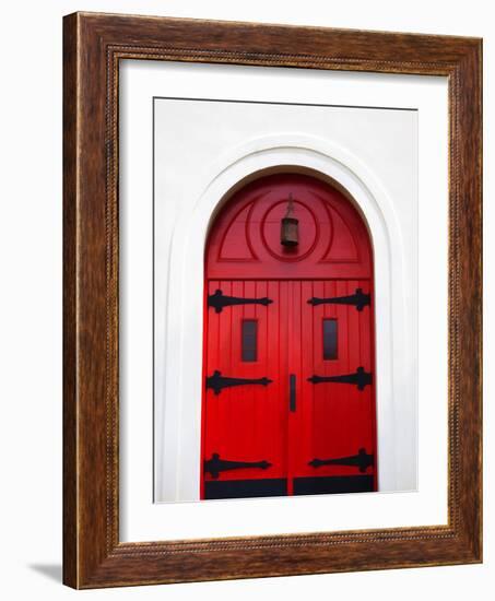 Church Door, Darien, Georgia, USA-Joanne Wells-Framed Photographic Print