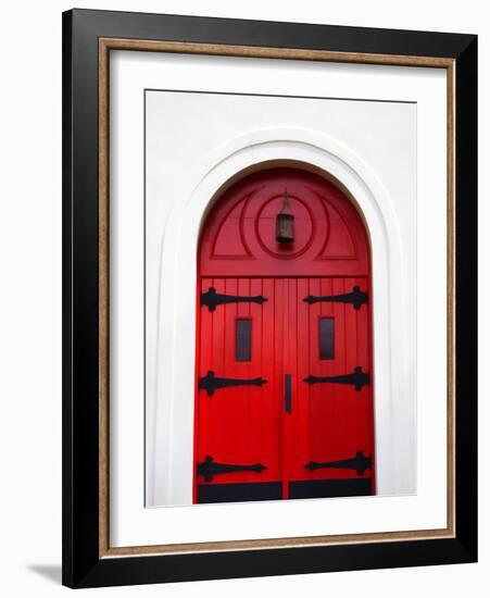 Church Door, Darien, Georgia, USA-Joanne Wells-Framed Photographic Print