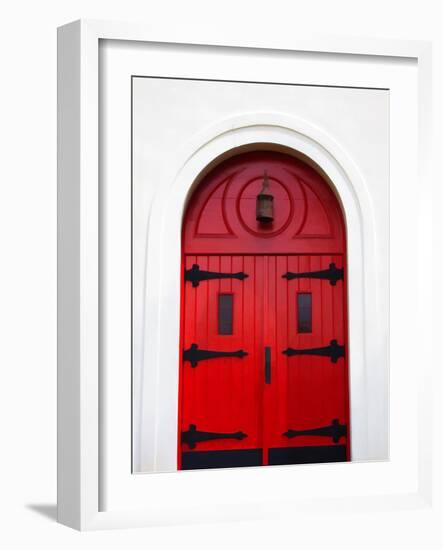 Church Door, Darien, Georgia, USA-Joanne Wells-Framed Photographic Print