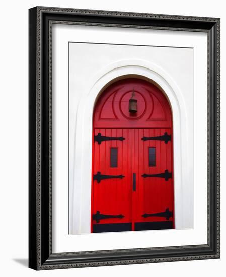 Church Door, Darien, Georgia, USA-Joanne Wells-Framed Photographic Print