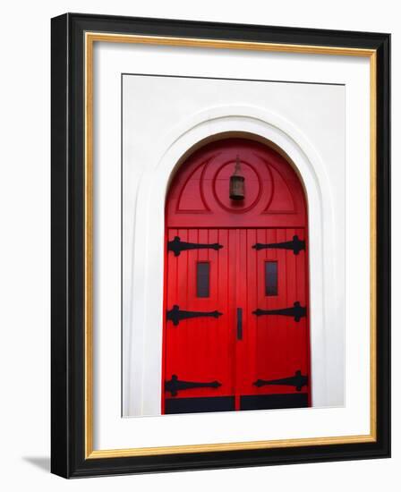 Church Door, Darien, Georgia, USA-Joanne Wells-Framed Photographic Print