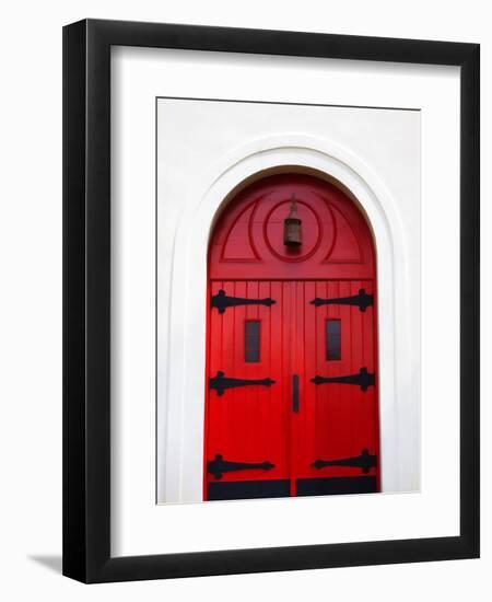 Church Door, Darien, Georgia, USA-Joanne Wells-Framed Photographic Print