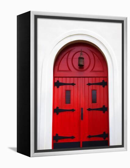 Church Door, Darien, Georgia, USA-Joanne Wells-Framed Premier Image Canvas