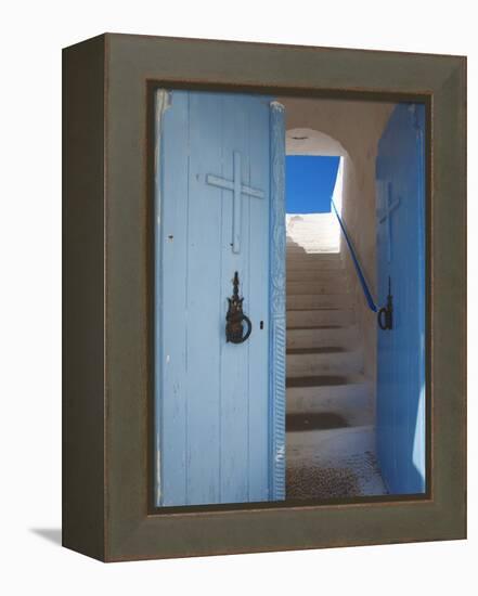 Church Entrance, Chania, Crete, Greek Islands, Greece, Europe-Sakis Papadopoulos-Framed Premier Image Canvas