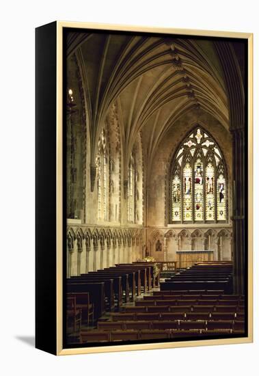 Church, faith, altar, benches-Nora Frei-Framed Premier Image Canvas