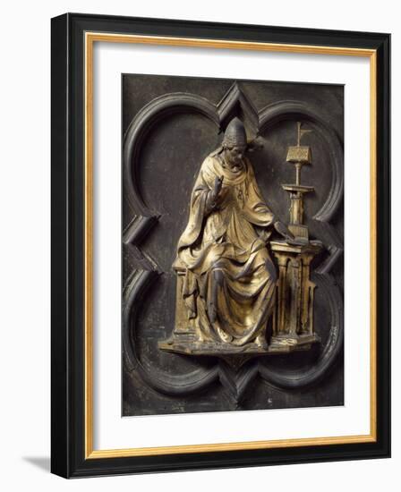 Church Father, Bronze Panel-Lorenzo Ghiberti-Framed Giclee Print