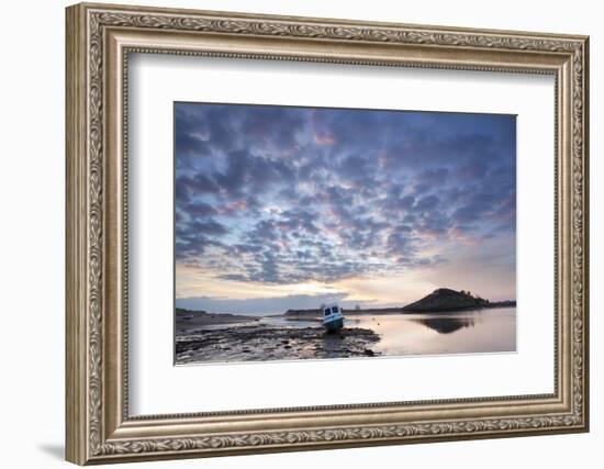 Church Hill and the Aln Estuary During a Stunning Winter Sunrise from the Beach at Low Tide-Lee Frost-Framed Photographic Print