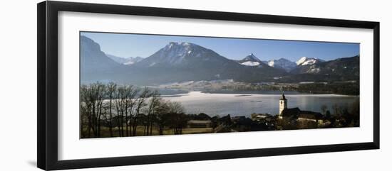 Church in a Village, Wolfgangsee, St. Wolfgang, Salzkammergut, Upper Austria, Austria-null-Framed Photographic Print