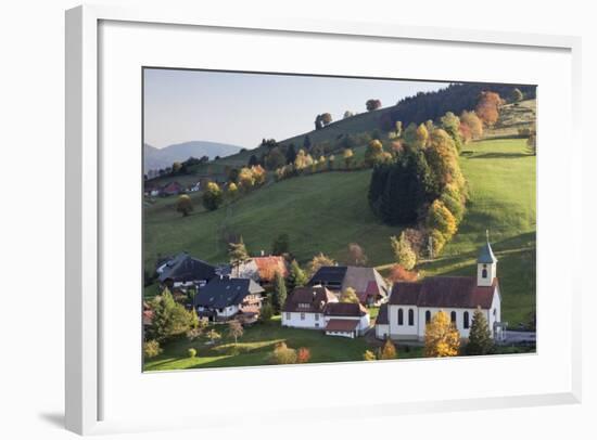 Church in Autumn, Wieden, Wiedener Eck, Black Forest, Baden Wurttemberg, Germany, Europe-Markus Lange-Framed Photographic Print