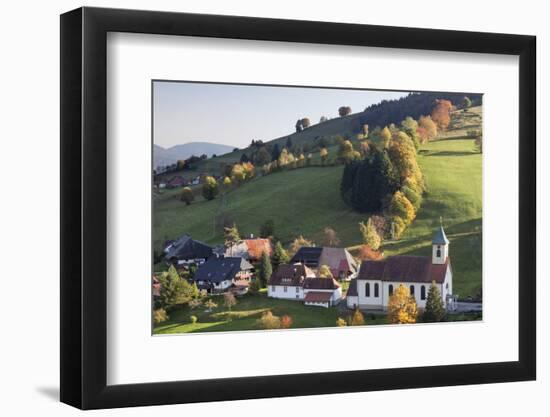 Church in Autumn, Wieden, Wiedener Eck, Black Forest, Baden Wurttemberg, Germany, Europe-Markus Lange-Framed Photographic Print