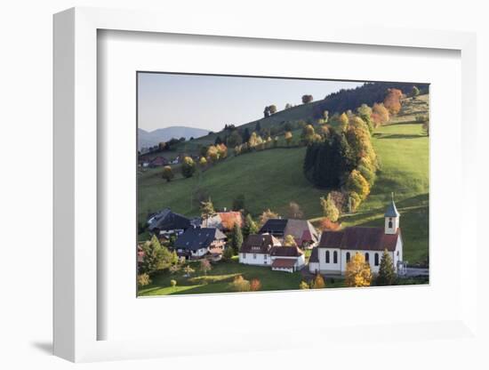 Church in Autumn, Wieden, Wiedener Eck, Black Forest, Baden Wurttemberg, Germany, Europe-Markus Lange-Framed Photographic Print