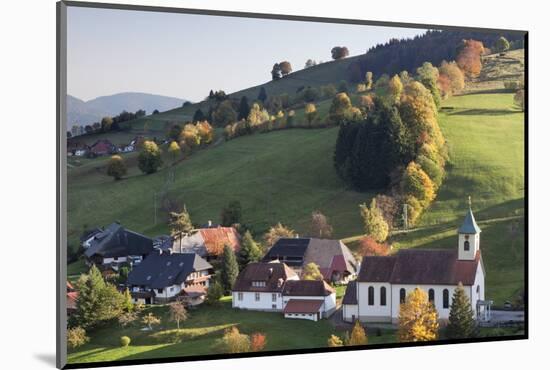 Church in Autumn, Wieden, Wiedener Eck, Black Forest, Baden Wurttemberg, Germany, Europe-Markus Lange-Mounted Photographic Print