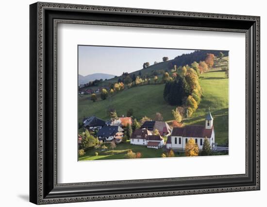 Church in Autumn, Wieden, Wiedener Eck, Black Forest, Baden Wurttemberg, Germany, Europe-Markus Lange-Framed Photographic Print