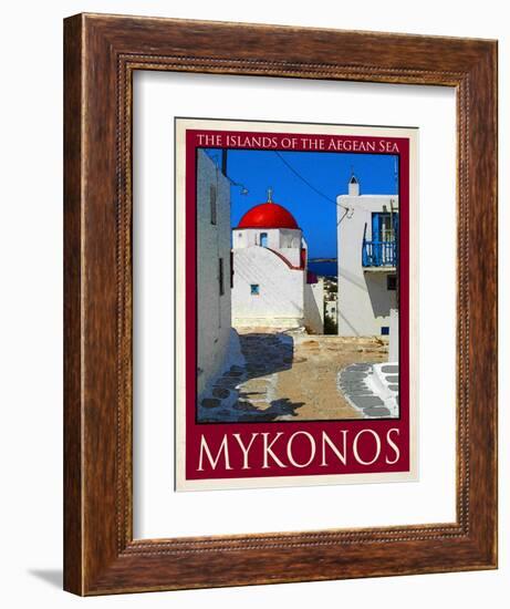 Church in Mykonos Greece 6-Anna Siena-Framed Giclee Print