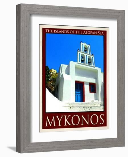 Church in Mykonos Greece 7-Anna Siena-Framed Giclee Print