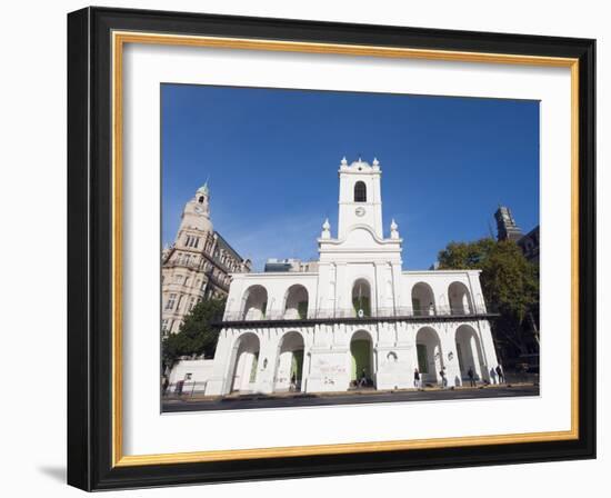 Church in Plaza De Mayo, Buenos Aires, Argentina, South America-Christian Kober-Framed Photographic Print