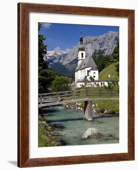 Church in Ramsau, Berchtesgadener Land, Bavaria, Germany, Europe-Hans Peter Merten-Framed Photographic Print