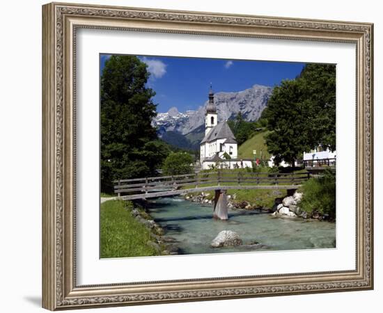 Church in Ramsau, Berchtesgadener Land, Bavaria, Germany, Europe-Hans Peter Merten-Framed Photographic Print