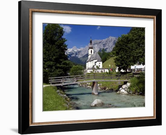 Church in Ramsau, Berchtesgadener Land, Bavaria, Germany, Europe-Hans Peter Merten-Framed Photographic Print