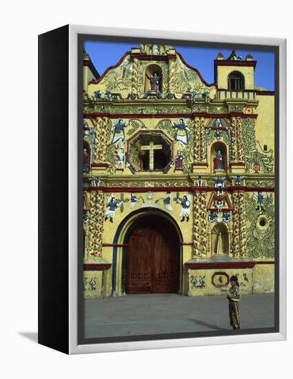 Church in San Andres Xecul, Guatemala-Judith Haden-Framed Premier Image Canvas