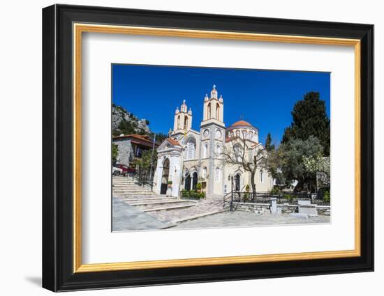 Church in Sianna Village, Rhodes, Dodecanese Islands, Greek Islands, Greece-Michael Runkel-Framed Photographic Print