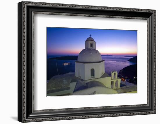 Church in Thira, Santorini, Cyclades, Greece-Katja Kreder-Framed Photographic Print