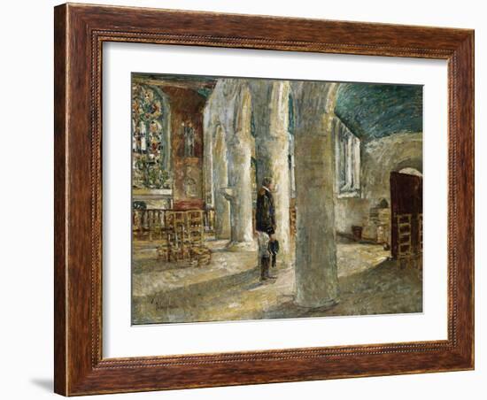 Church Interior, Brittany, 1897-Childe Hassam-Framed Giclee Print