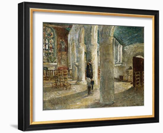 Church Interior, Brittany, 1897-Childe Hassam-Framed Giclee Print