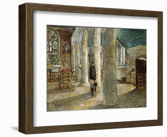 Church Interior, Brittany, 1897-Childe Hassam-Framed Giclee Print