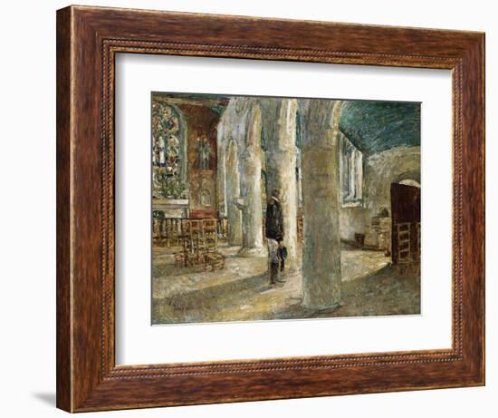 Church Interior, Brittany, 1897-Childe Hassam-Framed Giclee Print