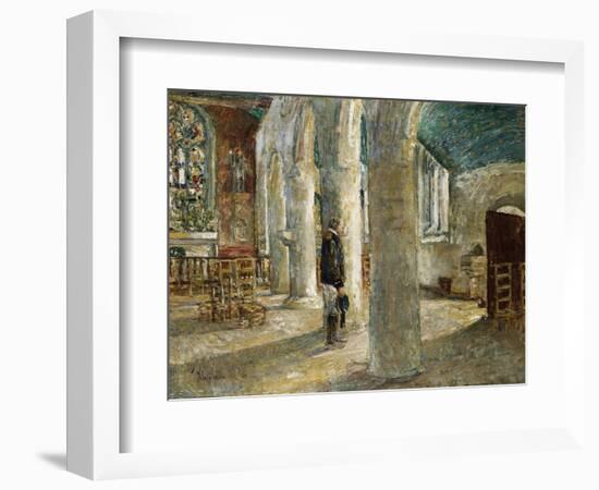 Church Interior, Brittany, 1897-Childe Hassam-Framed Giclee Print