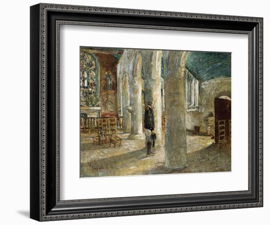 Church Interior, Brittany, 1897-Childe Hassam-Framed Giclee Print