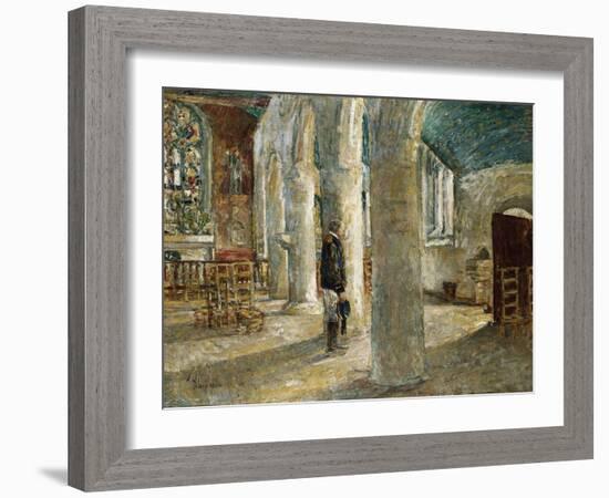 Church Interior, Brittany, 1897-Childe Hassam-Framed Giclee Print