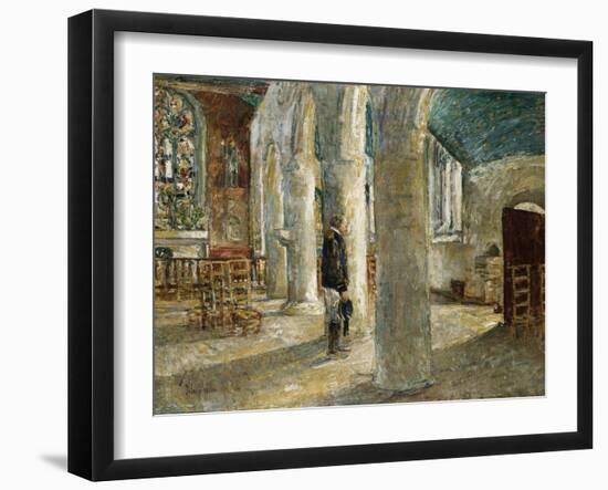 Church Interior, Brittany, 1897-Childe Hassam-Framed Giclee Print