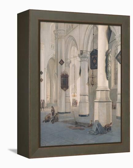 Church Interior-Emanuel de Witte-Framed Premier Image Canvas