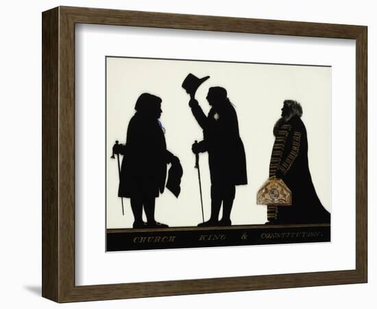 Church, King and Constitution, Silhouette on Glass-Charles Rosenberg-Framed Giclee Print