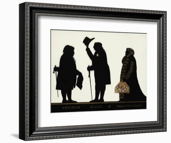 Church, King and Constitution, Silhouette on Glass-Charles Rosenberg-Framed Giclee Print