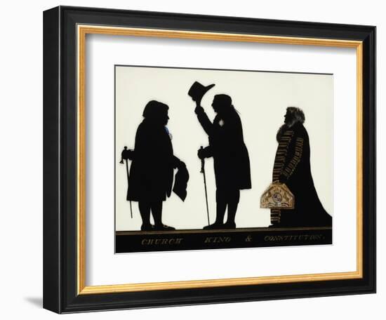 Church, King and Constitution, Silhouette on Glass-Charles Rosenberg-Framed Giclee Print