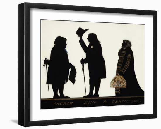 Church, King and Constitution, Silhouette on Glass-Charles Rosenberg-Framed Giclee Print