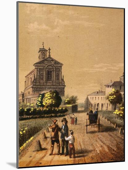 Church of Bicocca in Novara, from Views of the City of Novara, Italy-null-Mounted Giclee Print