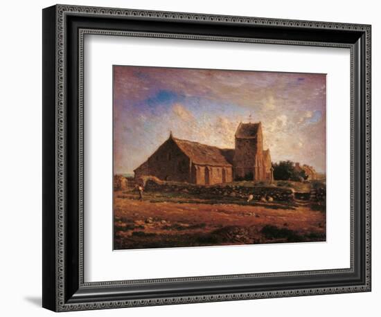 Church of Greville-Jean-François Millet-Framed Art Print