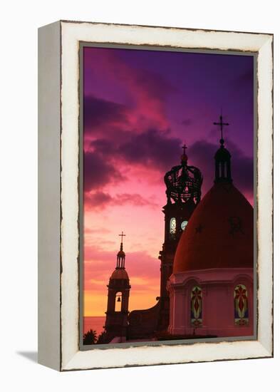 Church of Guadalupe at Sunset-Randy Faris-Framed Premier Image Canvas