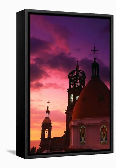 Church of Guadalupe at Sunset-Randy Faris-Framed Premier Image Canvas