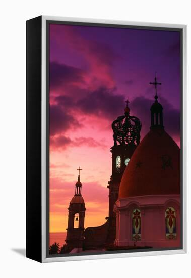 Church of Guadalupe at Sunset-Randy Faris-Framed Premier Image Canvas