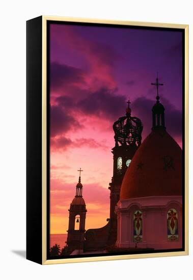 Church of Guadalupe at Sunset-Randy Faris-Framed Premier Image Canvas