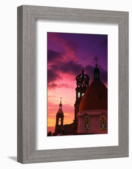 Church of Guadalupe at Sunset-Randy Faris-Framed Photographic Print