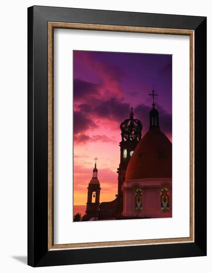 Church of Guadalupe at Sunset-Randy Faris-Framed Photographic Print