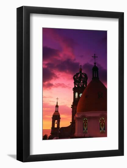 Church of Guadalupe at Sunset-Randy Faris-Framed Photographic Print