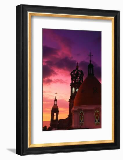 Church of Guadalupe at Sunset-Randy Faris-Framed Photographic Print