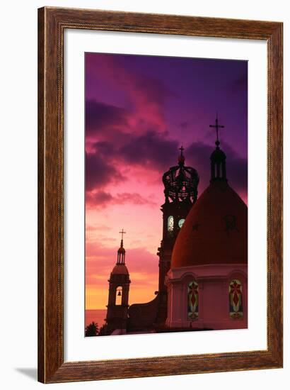 Church of Guadalupe at Sunset-Randy Faris-Framed Photographic Print